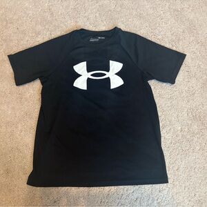 Under Armour Black Tee with White logo YMD